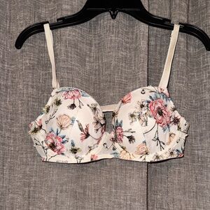 Victoria’s Secret Floral Print Dream Angels Bra with Adjustable Straps 34C